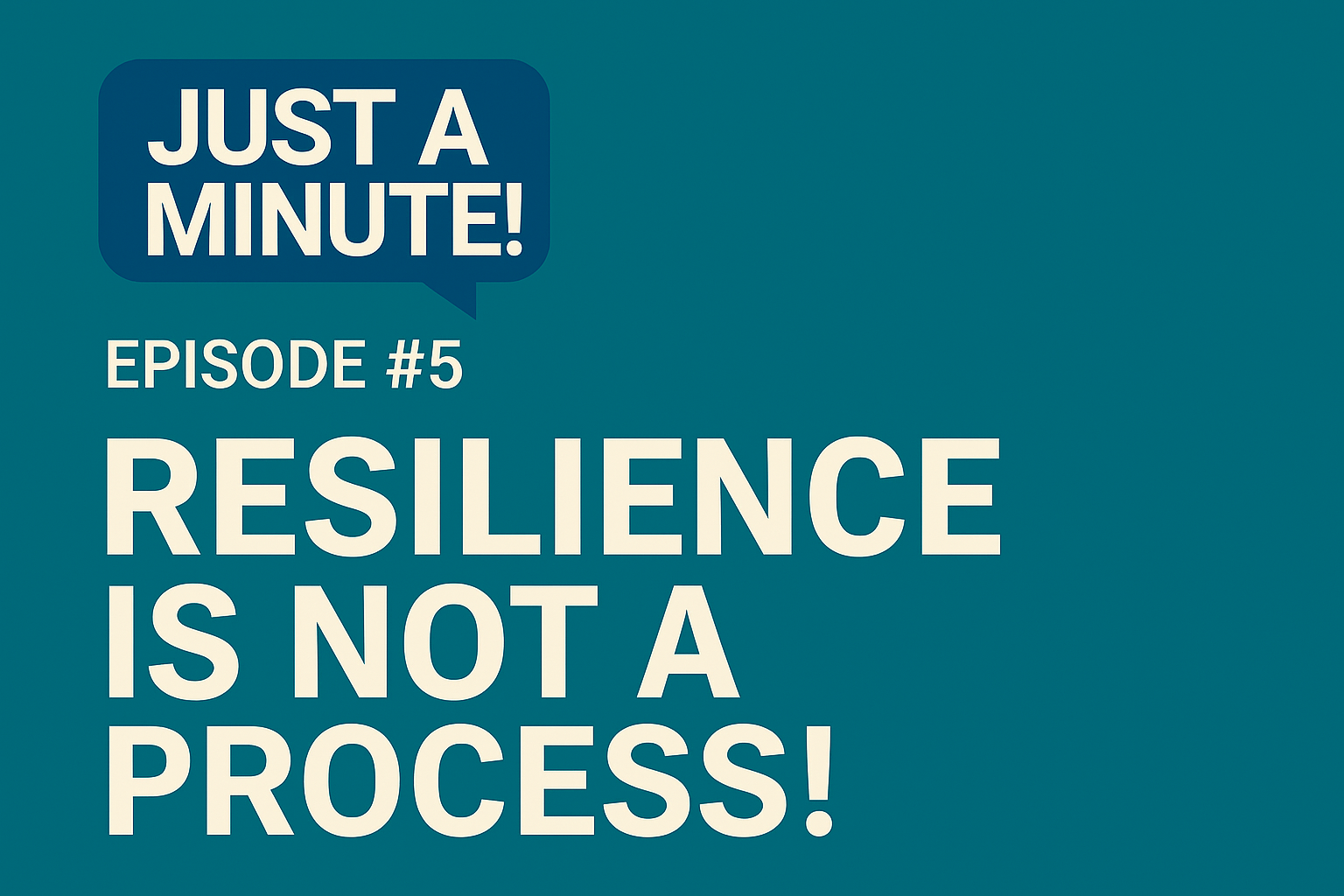 Resilence is not a Process | Patrick Daly